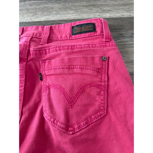Levis 529 Curvy Skinny Leg Pink Denim Jeans Womens 6M W28 L32 Mid Rise Stretch - Picture 6 of 12